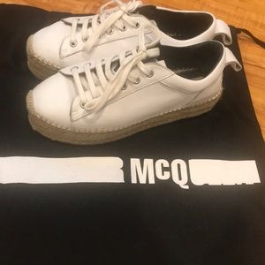 Alexander McQueen leather platform espadrilles